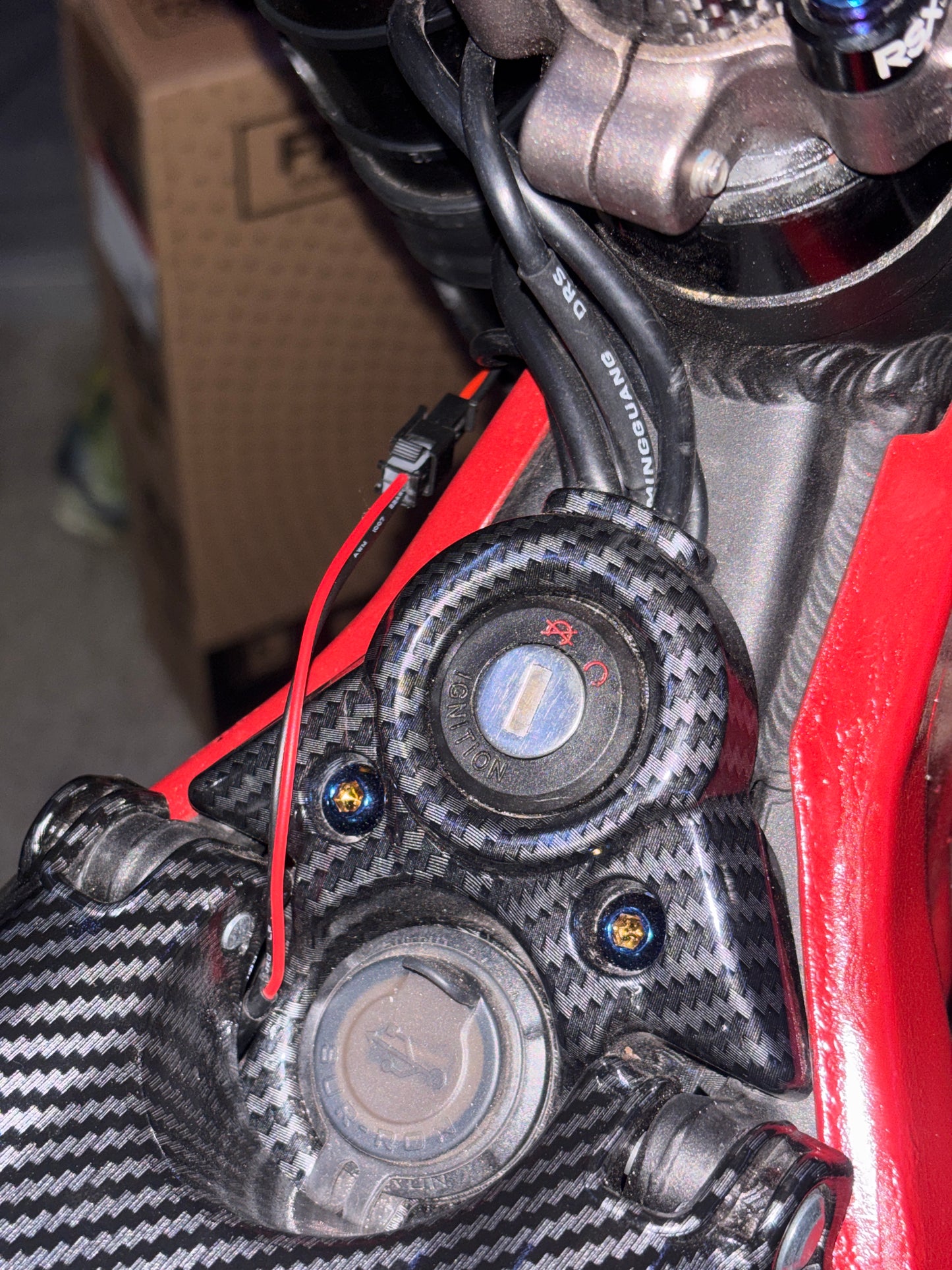carbon fiber ignition cover 